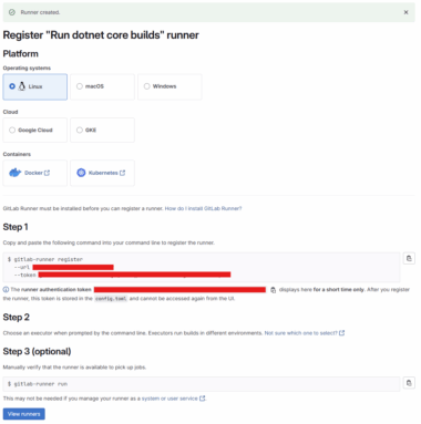 Setting up and configuring GitLab runners to execute CI/CD pipelines ...